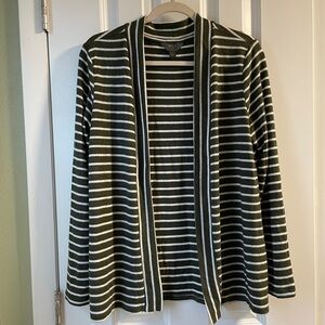 Stitch Fix Mix 41 Hawthorn Barona Olive Green Stripe Cardigan